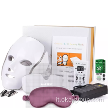 Maschera led terapia 7 colori Luce per la pelle